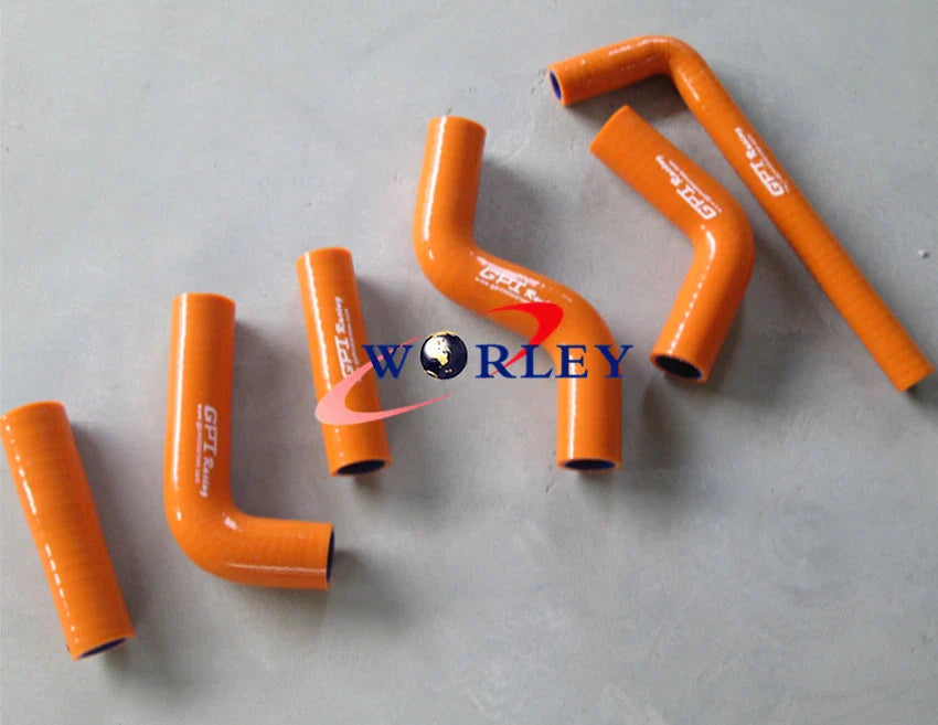 Orange Silicone Radiator Hose for KTM 400 EXC/525 EXC (2002-2006)