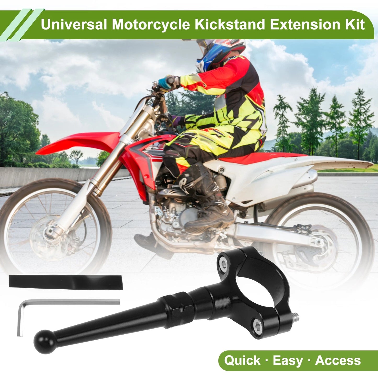 Kickstand Extension Kit for Kawasaki Motorcycle (Universal)