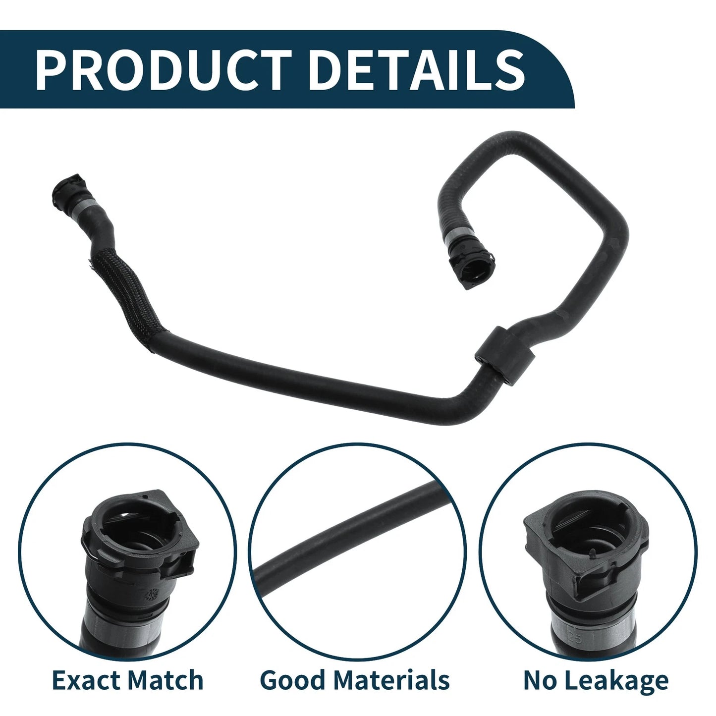 Radiator Hose for BMW 640i (2014–2017) No. 17128614882 Rubber