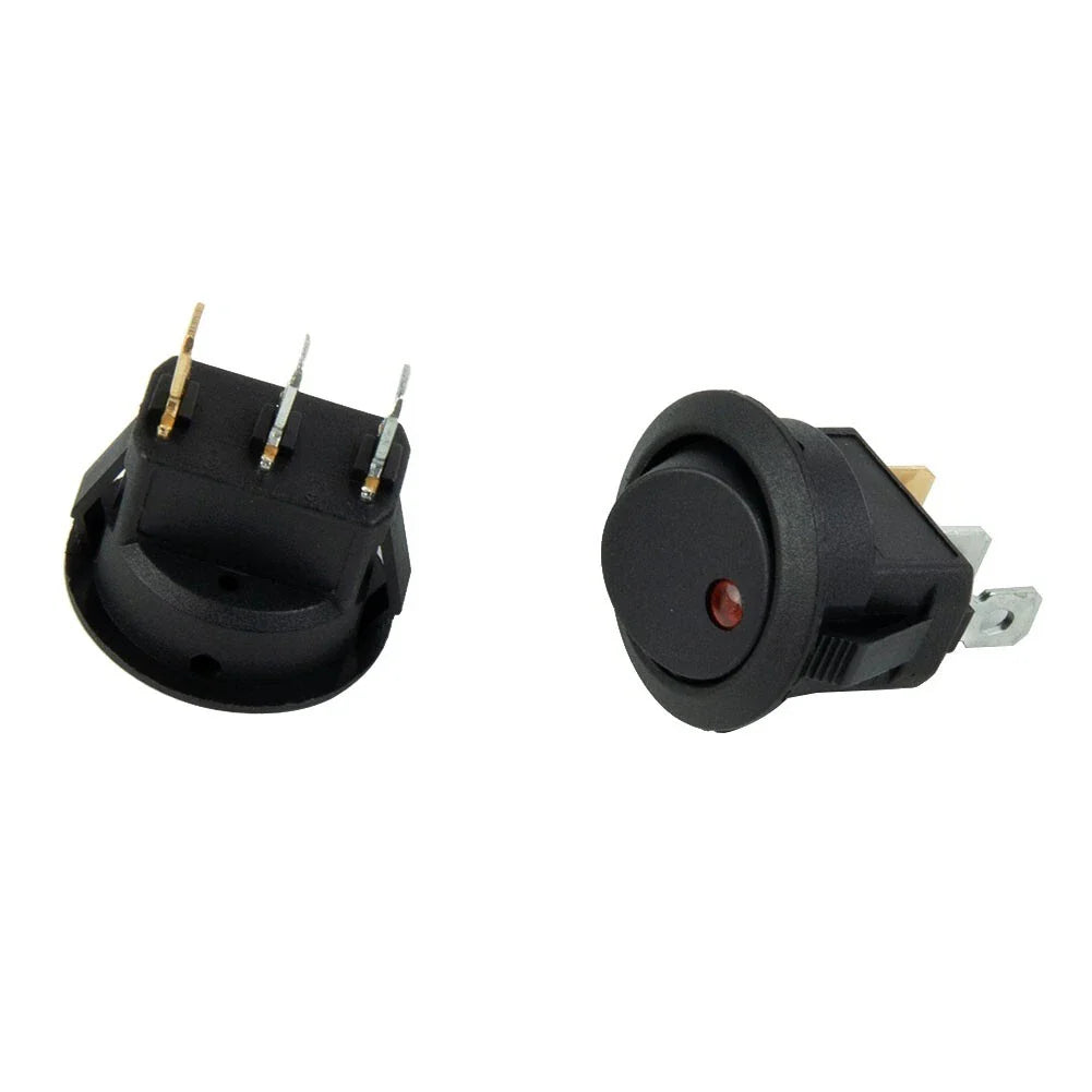 Rocker switch 10 x SPST 2-pin Red LED for Marine Boat Car RV Motorcycle