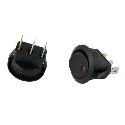 Rocker switch 10 x SPST 2-pin Red LED for Marine Boat Car RV Motorcycle