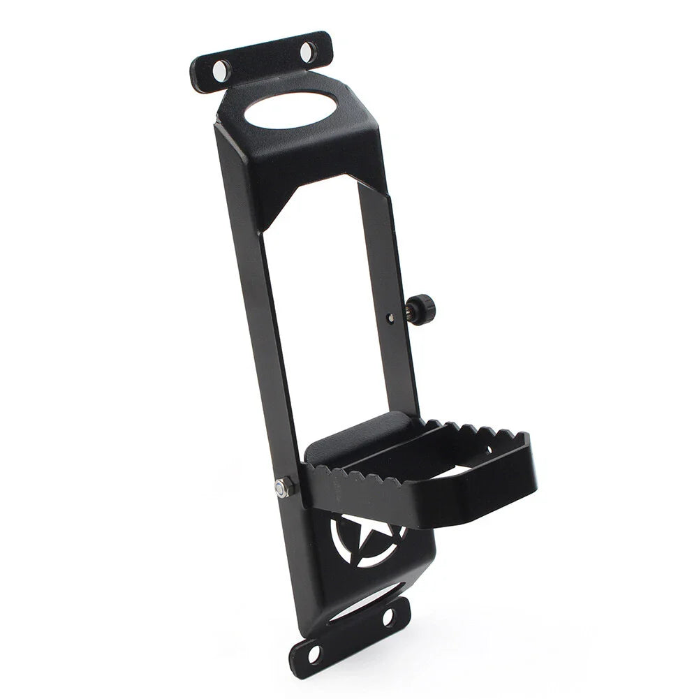 Black Door Hinged Step Pedals Foot Pegs for Jeep Wrangler (2007-2023)