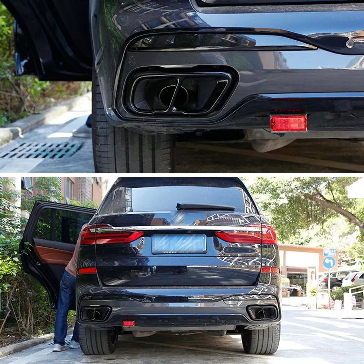 Rear Exhaust Muffler Tail Pipe Trim Cover for BMW X5 X7 (2019–2022)