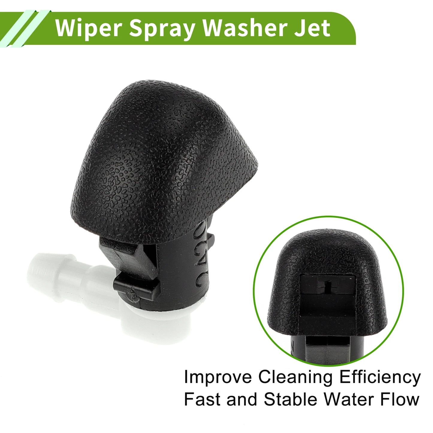 Windshield Washer Nozzle Set of 2 with Y Hose Connector for Honda Odyssey