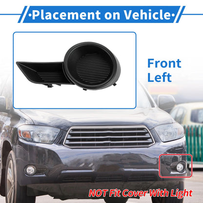 Front Bumper Fog Light Cover No. 814820E050 for Toyota Highlander (2014–2019)