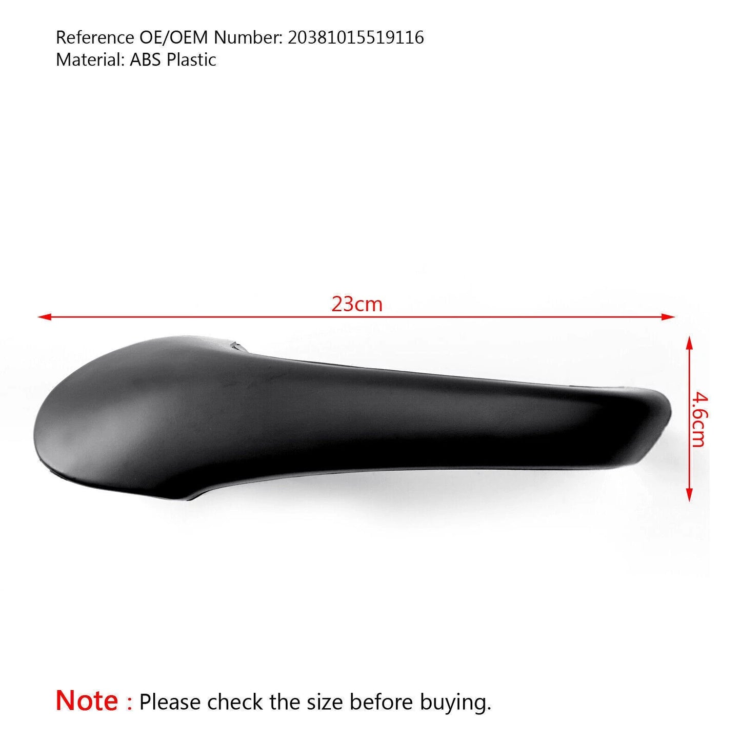 Front Right Interior Door Pull Handle OE Black for Mercedes-Benz W203 C-Class (2001–2007)
