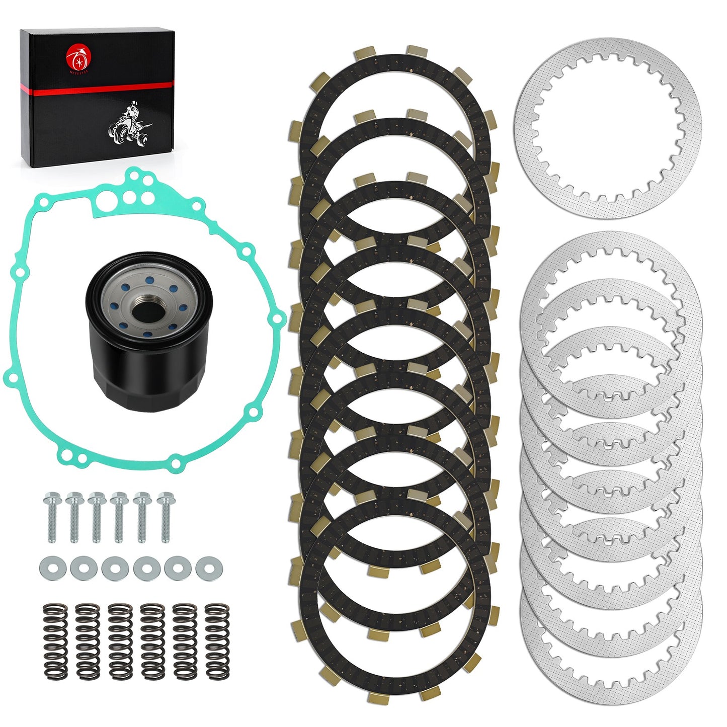 Clutch Steel Friction Plates Gasket Kit for Yamaha YZF-R6 (2003–2005) YZF-R6S (2006–2009)
