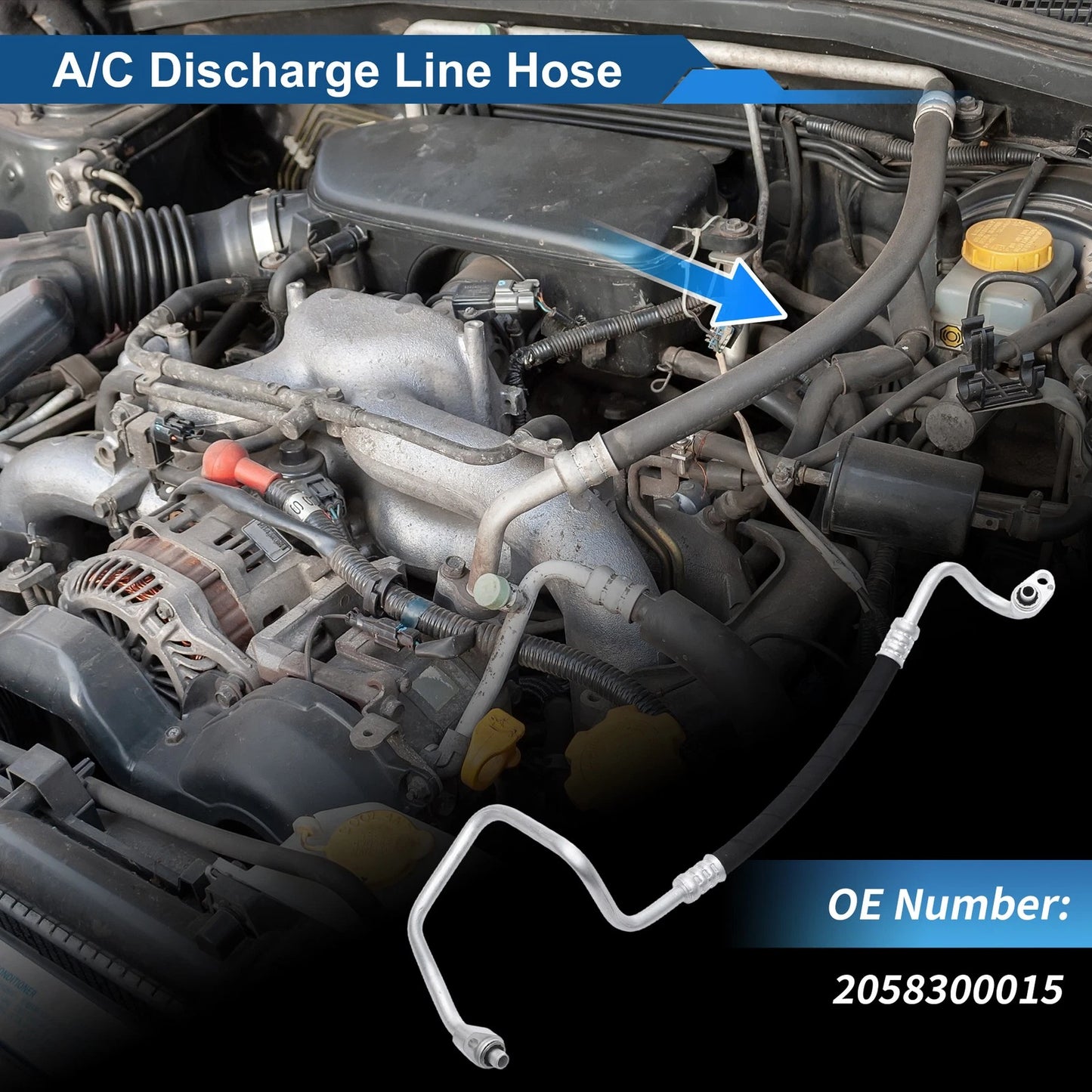 A/C Refrigerant Liquid Hose for Mercedes-Benz C300 (2015–2019) No.2058300015