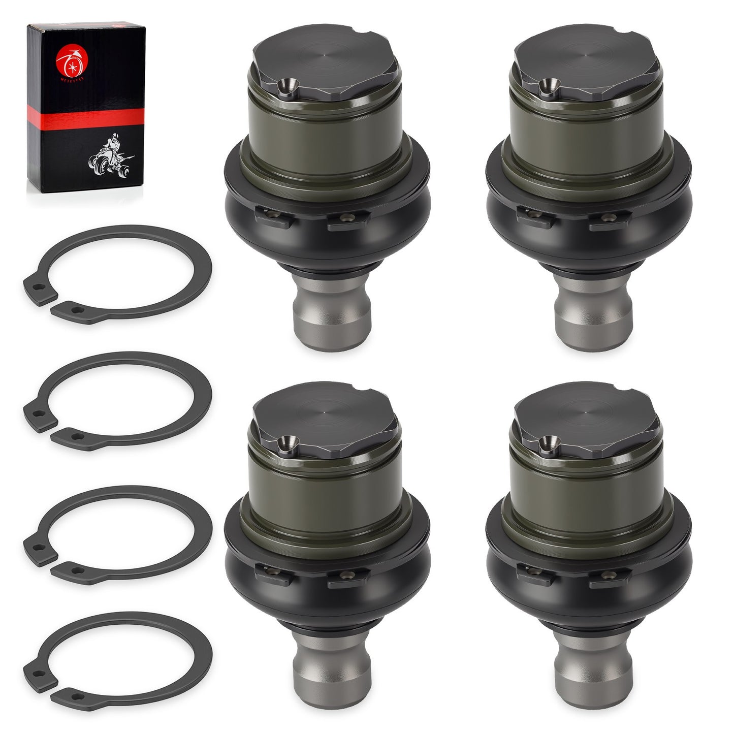 Set of 4 Upper Lower Ball Joints for Arctic Cat 650 V2 H1 TRV TBX 2004–2012
