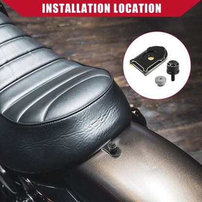 Set of 1 Motorcycle Seat Bolt Screw with Cover Nut for Harley Davidson