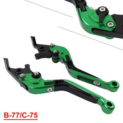 CNC Green Extendable Brake Clutch Levers for BMW R1200GS R1250GS (2013-2020)