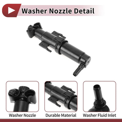 Headlight Washer Nozzle Front Driver Side for BMW 528i (2011 - 2016)