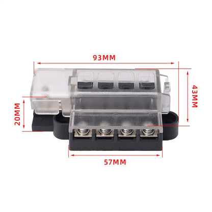 4 Way 32V Circuit Fuse Box Blade Fuses for Car Truck Universal