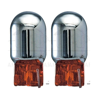 2X Amber Wedge Indicator Light Bulb for T20 WY21W (7440)