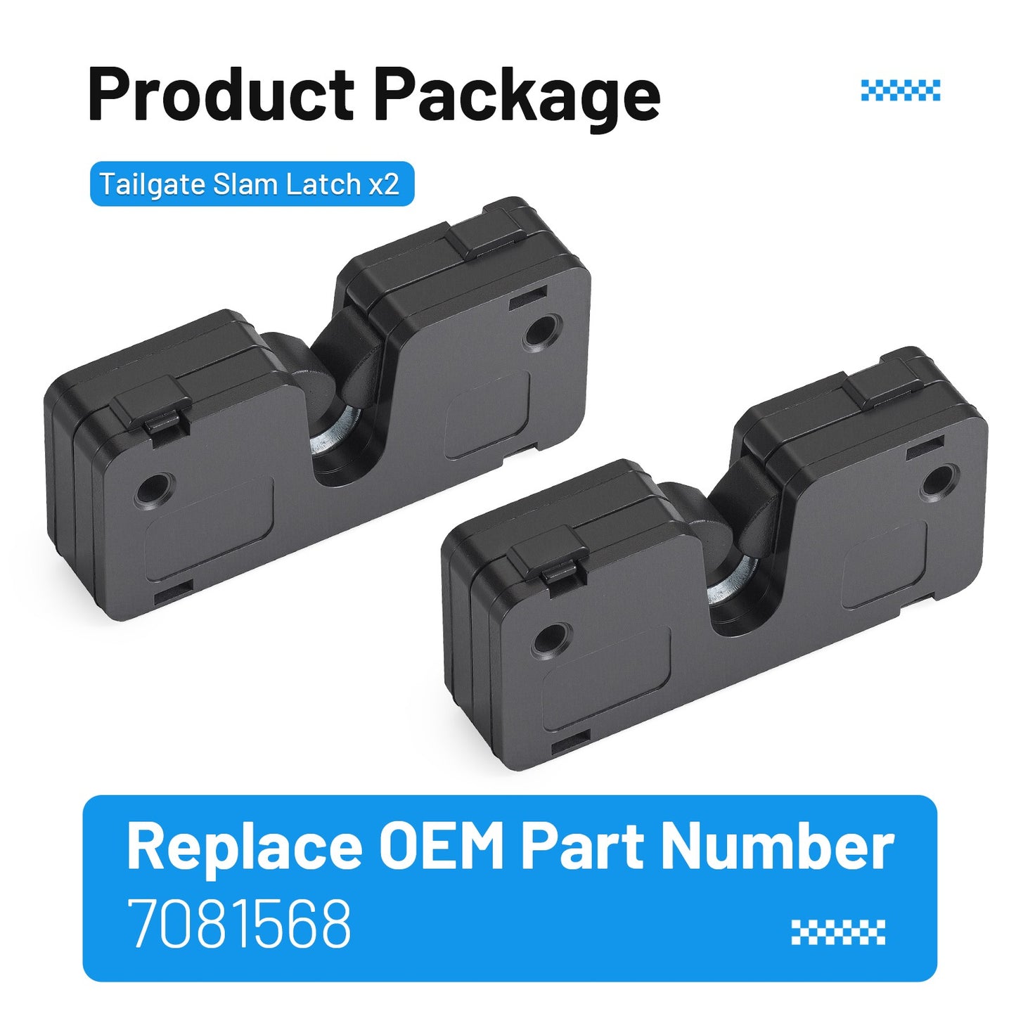 2x Tailgate Slam Latch for Polaris Ranger 900 (2013–2019)