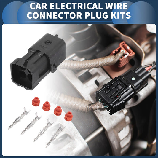 Set of 4 Waterproof 4 Pin Car Electrical Wire Connector Plug Kits