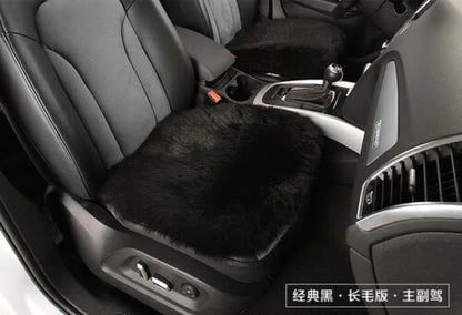 Genuine Sheepskin Black Car Seat Cover Cushion