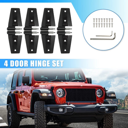 4 Door Hinge Set No. 55395385AC/55395384AC for Jeep Wrangler JK (2007–2018)