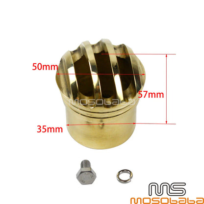 1.75" Brass Exhaust Tip for Custom Chopper Bobber (Universal)