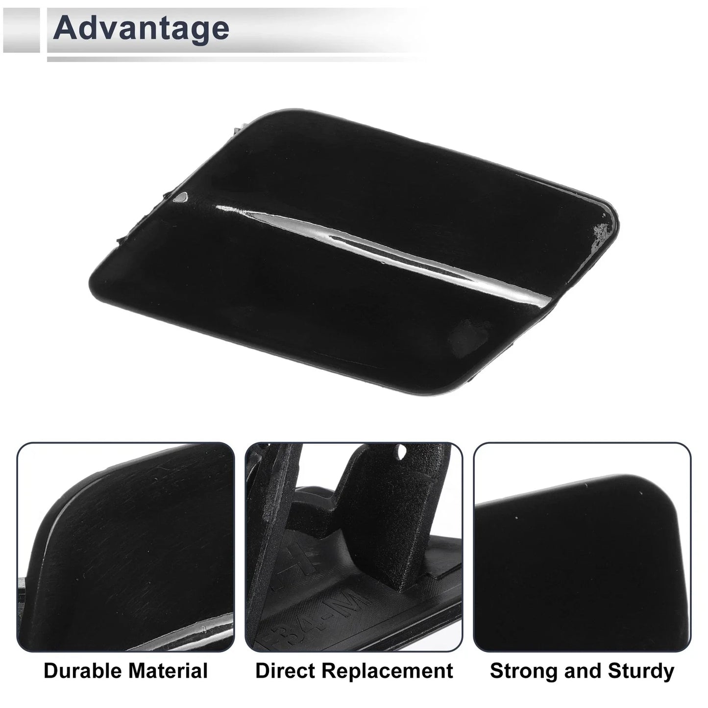 Front Left Washer Nozzle Cover Cap for BMW 335i GT xDrive Black