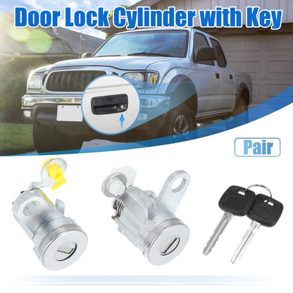 1 Pair Door Lock Cylinder Set w/ 2 Keys for Toyota Tacoma (1995–2004) DL107 DL108R