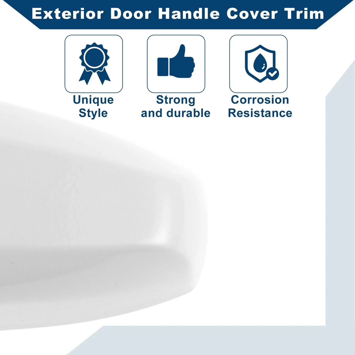 Exterior Door Handle Cover Trim for BMW X1 X5 X6 (2014-2019) White ABS