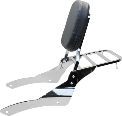 Steel Backrest Sissy Bar Rack for Yamaha V-Star 650 400 Classic (2000-2017)