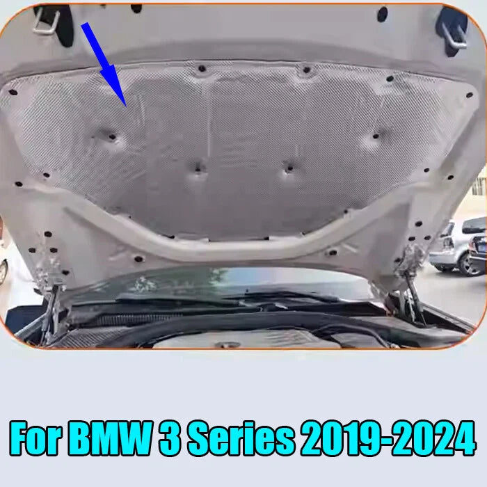 Front Hood Heat Shield Insulation Pad Liner Cover for BMW 3 Series (2019–2024)