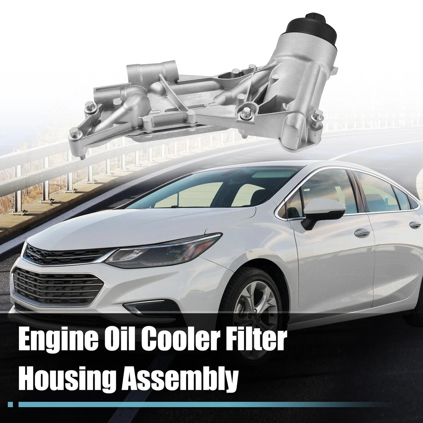 Engine Oil Cooler & Filter Housing with Gasket for Chevy Cruze/Aveo (2011-2016)