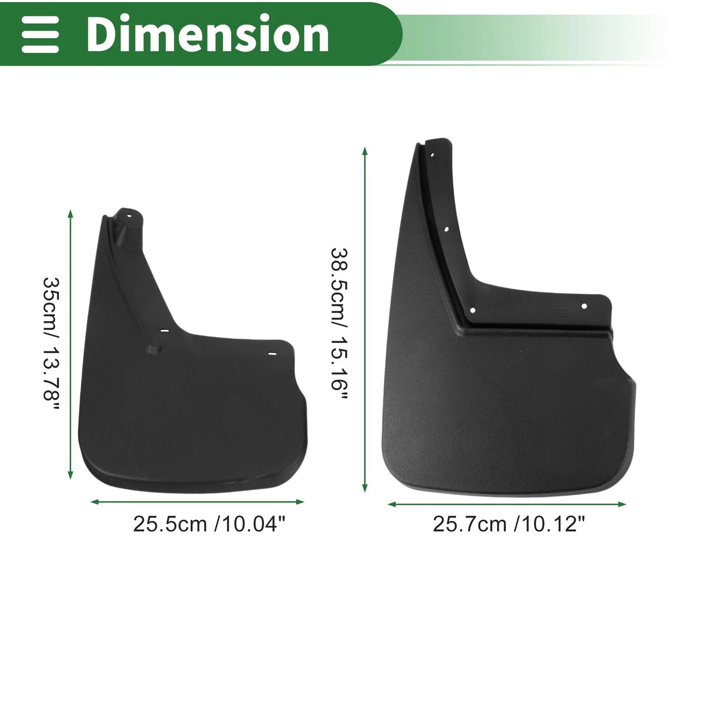 Mud Flaps Splash Guards for Chevrolet Suburban/Tahoe (2015–2019) W/ Mounts