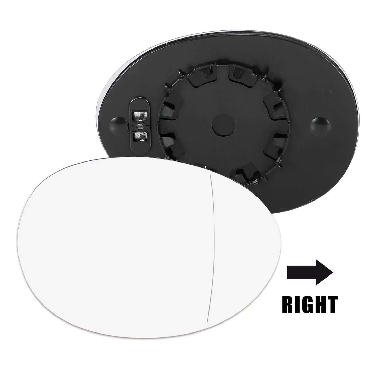 Mirror Glass w/ Backing Plate Heated Right Side RH for Mini Cooper (2014-2020)