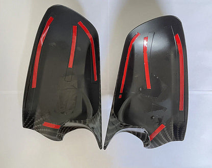Carbon Fiber / 2 x / Side Mirror Horn Cover Cap Trim for Mazda 3 (2003–2008)