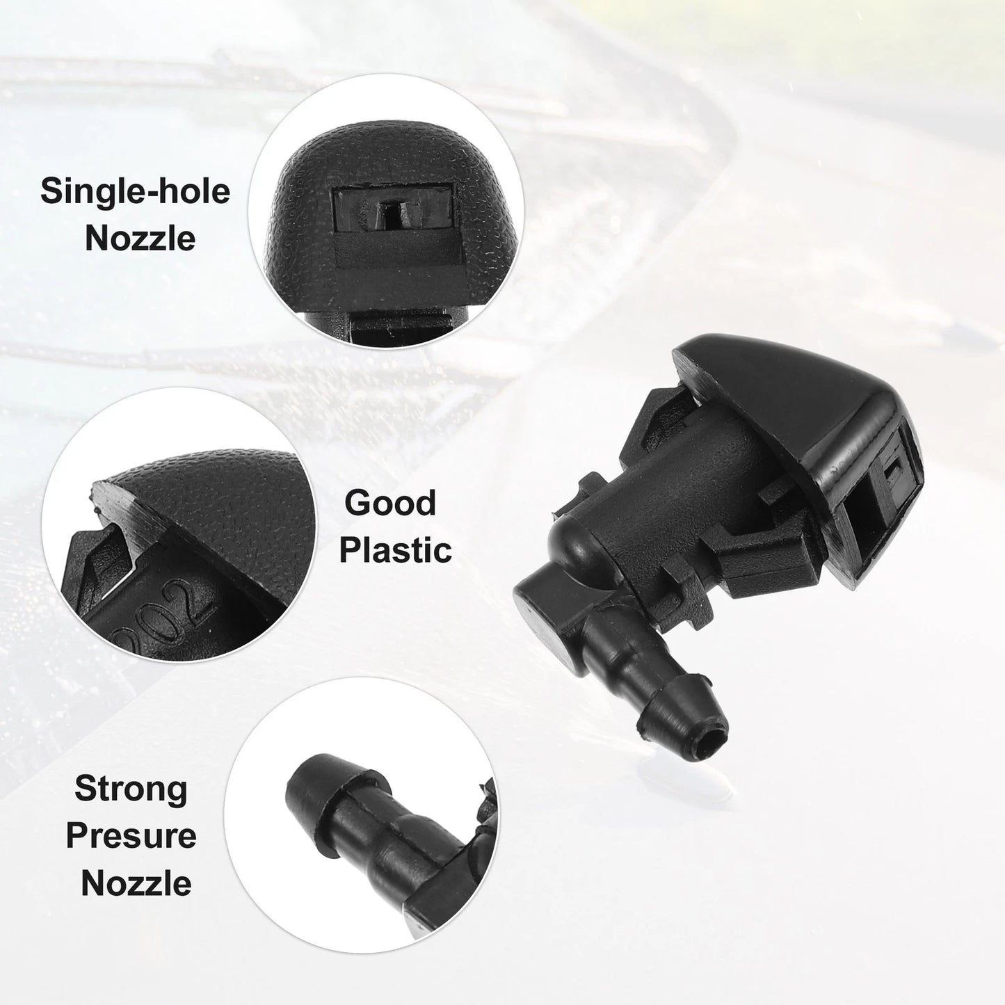Set of 4 Windshield Washer Nozzle Spray Jets for Toyota Sienna (2006–2010)