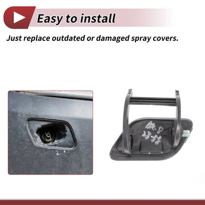 Front Right Washer Nozzle Cover Cap for BMW 740i Silver Tone