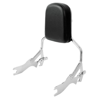 Chrome Sissy Bar Backrest Pad for Harley Softail Fat Bob (2018-2025)