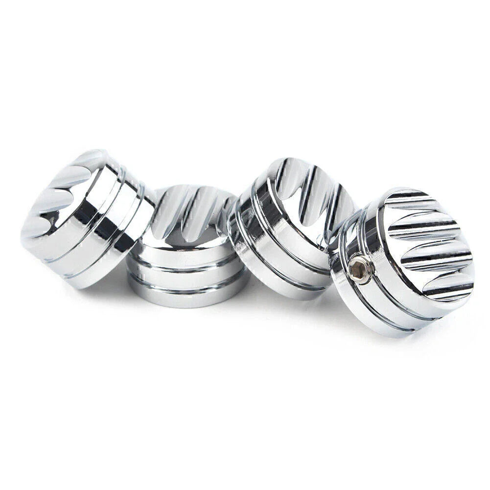 4 x Chrome Head Bolt Cover Caps for Harley Twin Cam (1999-2023)