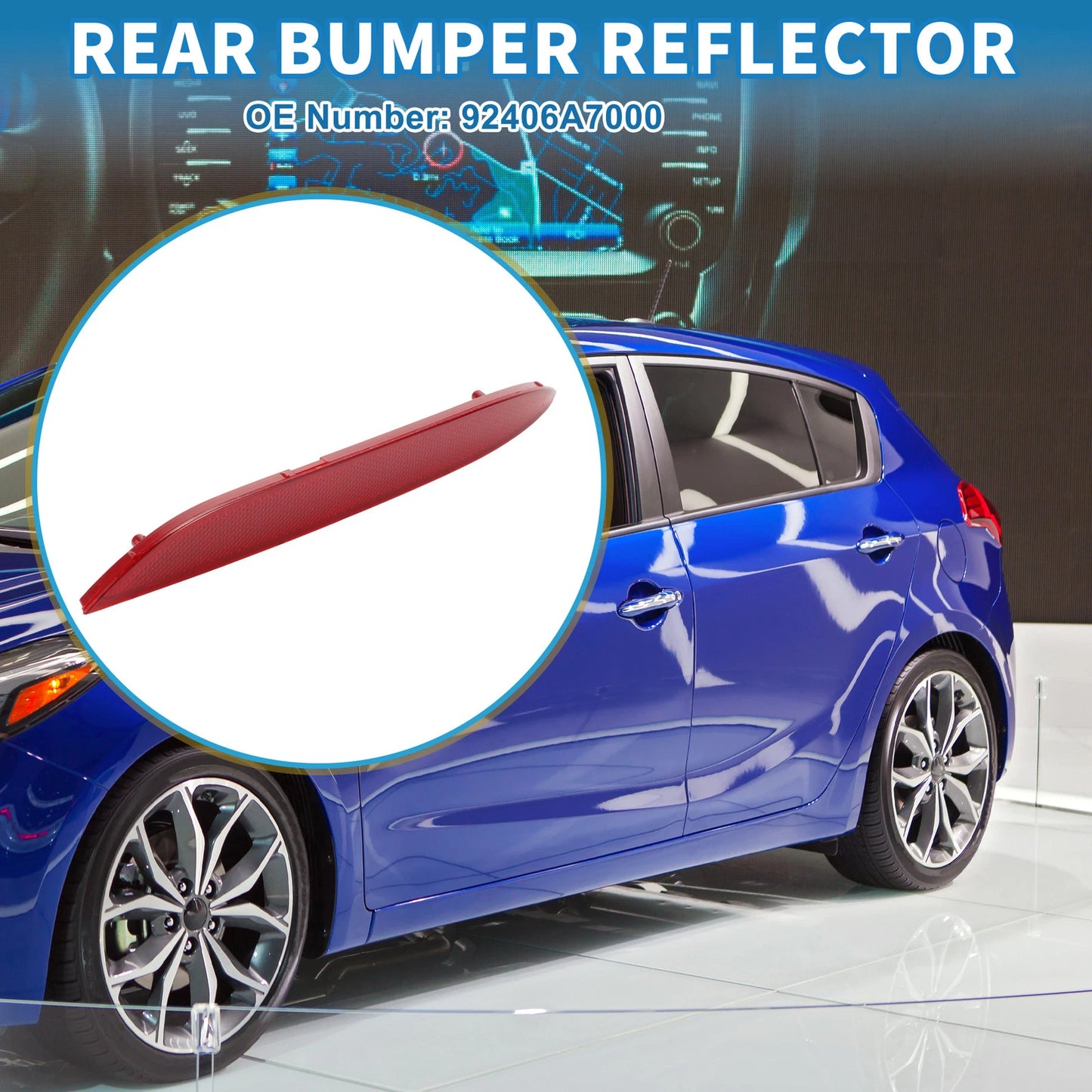 Rear Right Bumper Reflector No. 92406A7000 for Kia Forte (2010–2013)