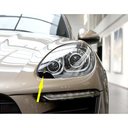 Set of 2 Headlight Cleaning Cap Trim Covers for Porsche Macan (2015–2018)