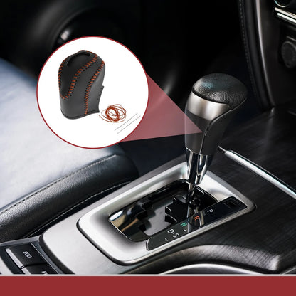 1Pc Gear Shift Knob Cover for Volkswagen Taos (2022–2023) Black Brown