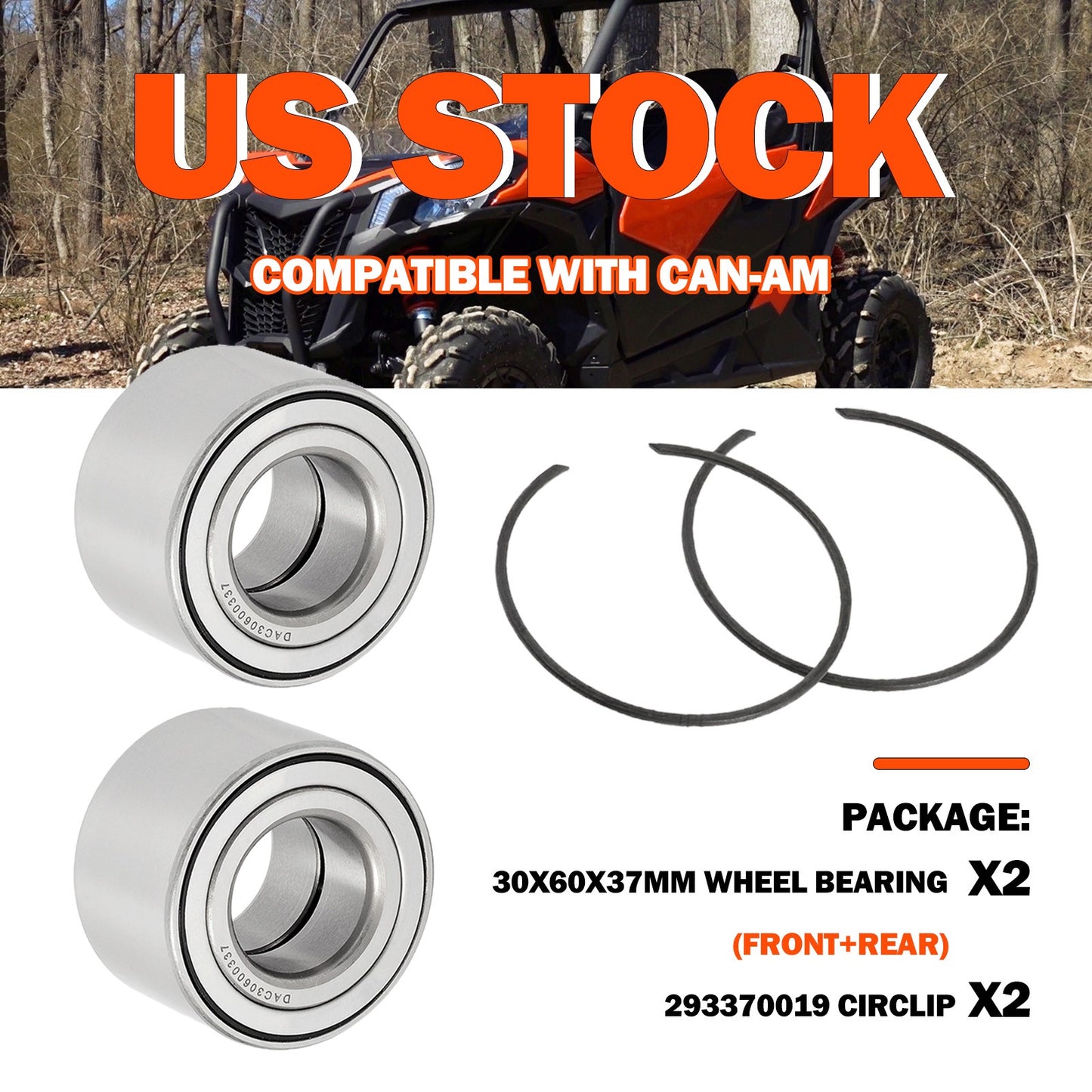 Rear Wheel Bearings for Can-Am Defender HD10 HD8 (2016–2023)