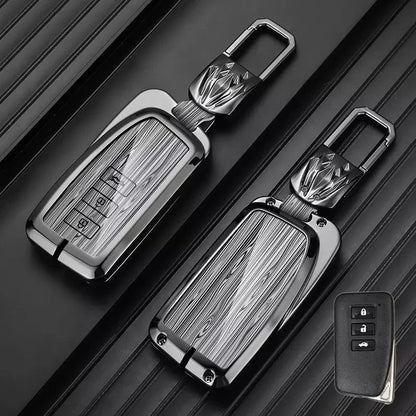 Key Fob Case Cover Aluminum Alloy Leather for Lexus GS ES IS RC NX LX RX 200