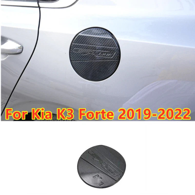 Carbon Fiber Exterior Fuel Gas Tank Cover Cap Trim for Kia K3 Forte (2019–2022)