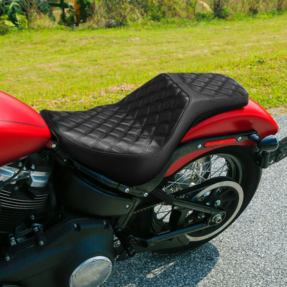 Black Driver Rider Passenger Seat for Harley Softail Street Bob (2018-2025)