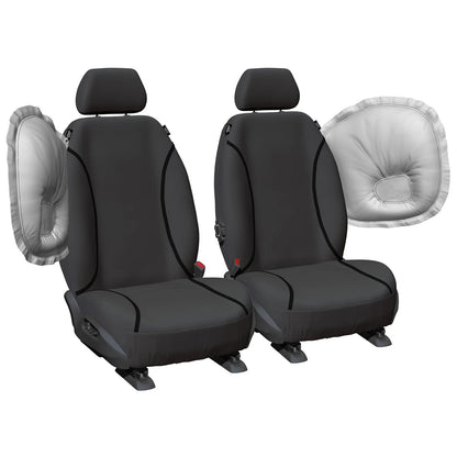 Front Grey Canvas Seat Covers for Ford Everest UA (2015 - 2019)