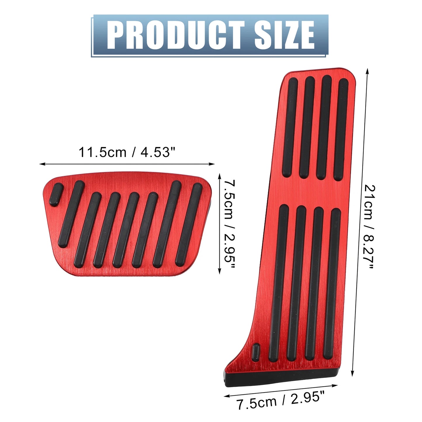 2X Gas Pedal Brake Pedal Pad Cover for Lexus  Red Anti-Slip