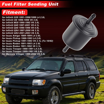 Fuel Filter Assembly for Infiniti G20 (1991–1996, 1999) No. 33023 Metal 1 pc