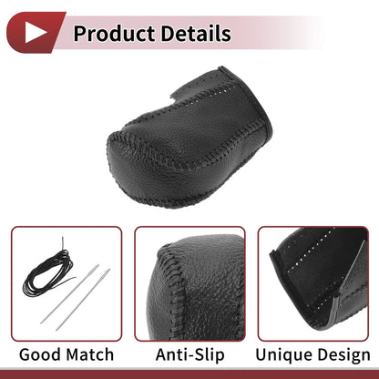 Car Gear Shift Knob Cover for Honda Inspire (2023) - Black Faux Leather