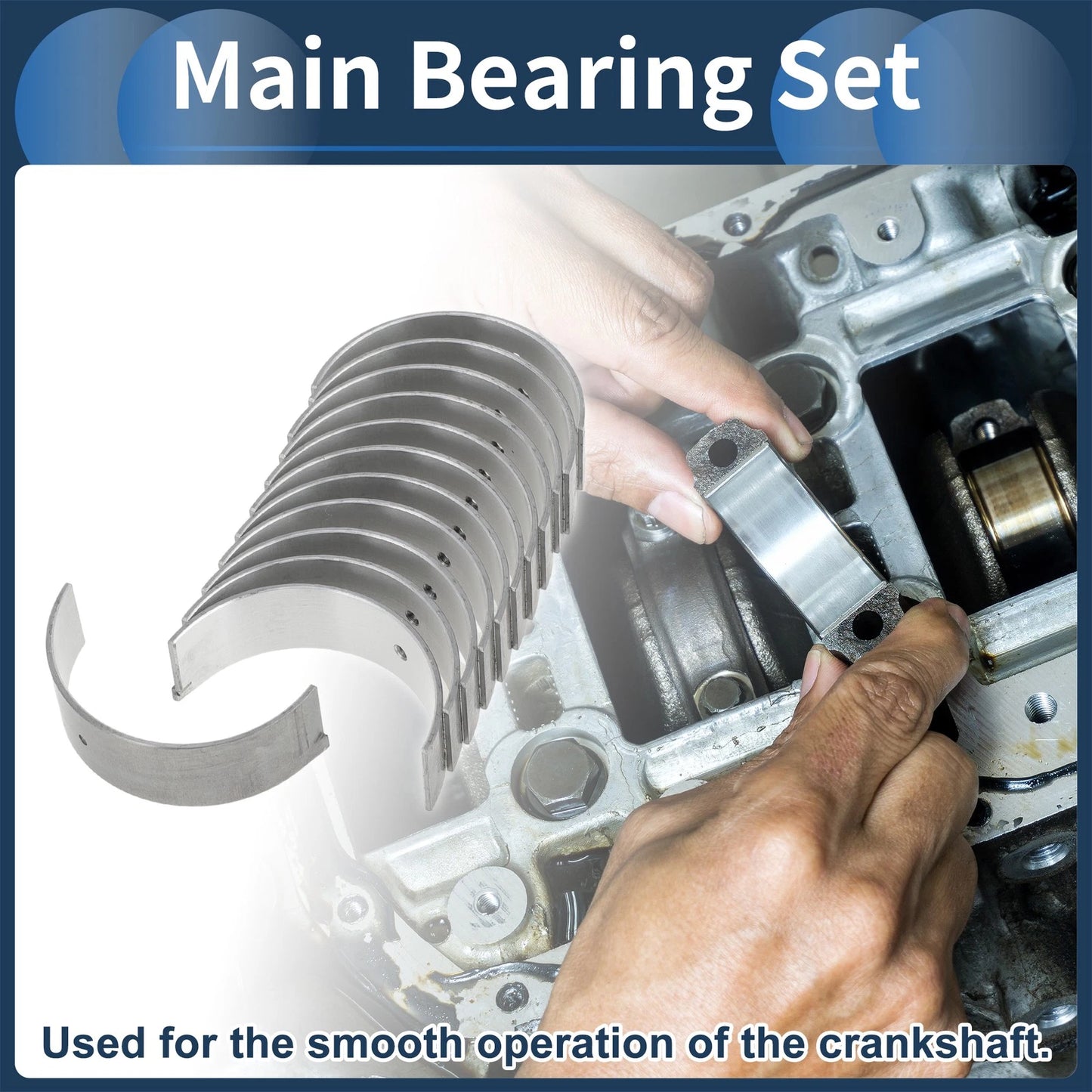 Main Bearing Set No.1304146010 for Toyota Supra (1991–1997)