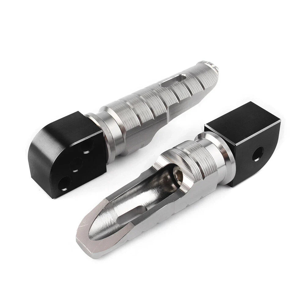 Black Rear Passenger Foot Rest Pegs for Kawasaki Ninja ZX-6R ZX-10R