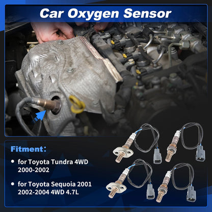 Set of 4 Upstream & Downstream Oxygen Sensors for Toyota Tundra (2000–2002)